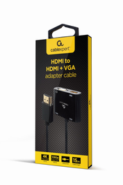 GEMBIRD A-HDMIM-HDMIFVGAF-01 Adaptador de Interfaz HDMI a VGA