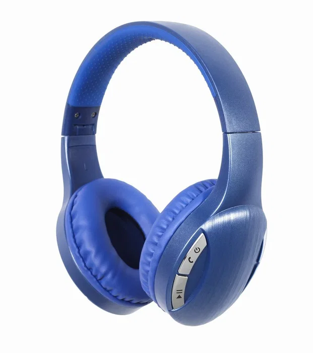 Gembird BTHS-01-B Auriculares Diadema Bluetooth 5.0 Inalámbricos y con Cable, Micrófono Integrado para Llamadas/Música, Almohadillas Circumaurales, Color Azul