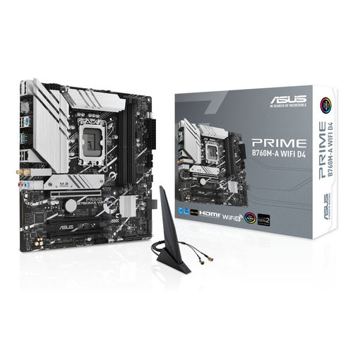 ASUS PRIME B760M-A WiFi D4 INTEL1700 4DDR4 HDMI PCIE4.0 M.2 USB3.2 MATX ASUS PRIME B760M-A WiFi D4 INTEL1700 4DDR4 HDMI PCIE4.0 M.2 USB3.2 MATX