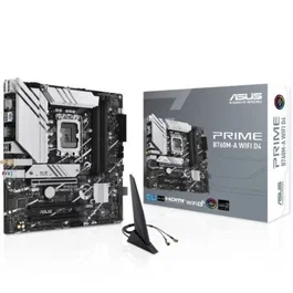 Asus Placa Base Prime B760M-A WiFi D4 Micro ATX con Socket LGA 1700, DDR4, PCIe 4.0, 2 Ranuras M.2, Wi-Fi 6, 2.5Gb Ethernet, Aura Sync