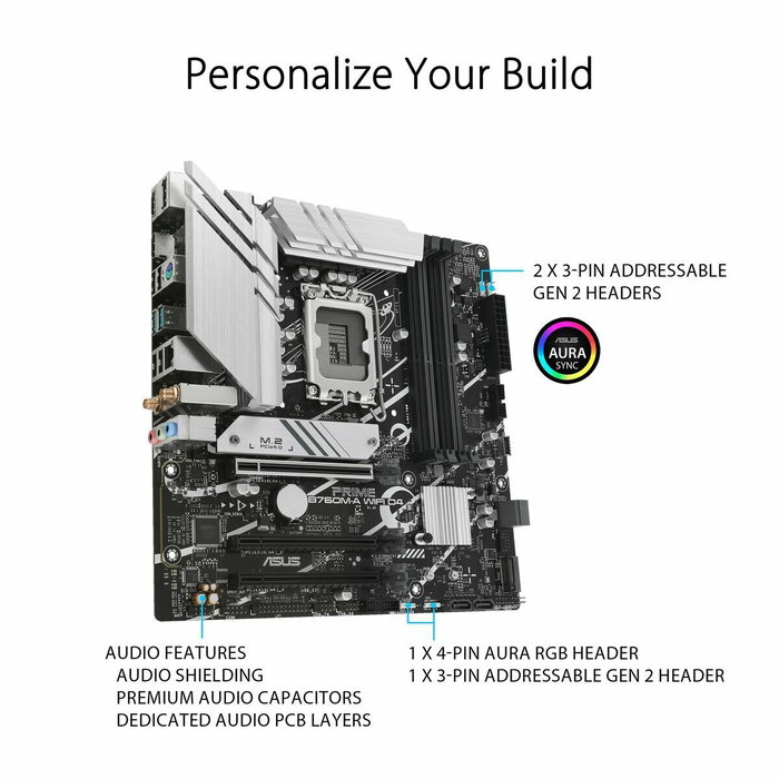 Asus PRIME B760M-A WIFI D4 micro ATX DDR4 LGA 1700 Intel B760