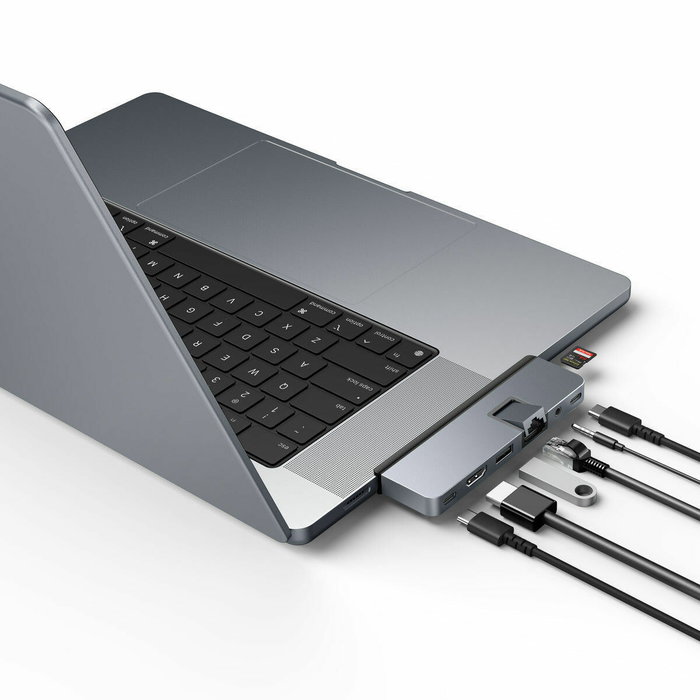 Hyper HyperDrive DUO PRO Hub USB-C de 7 puertos, Gris