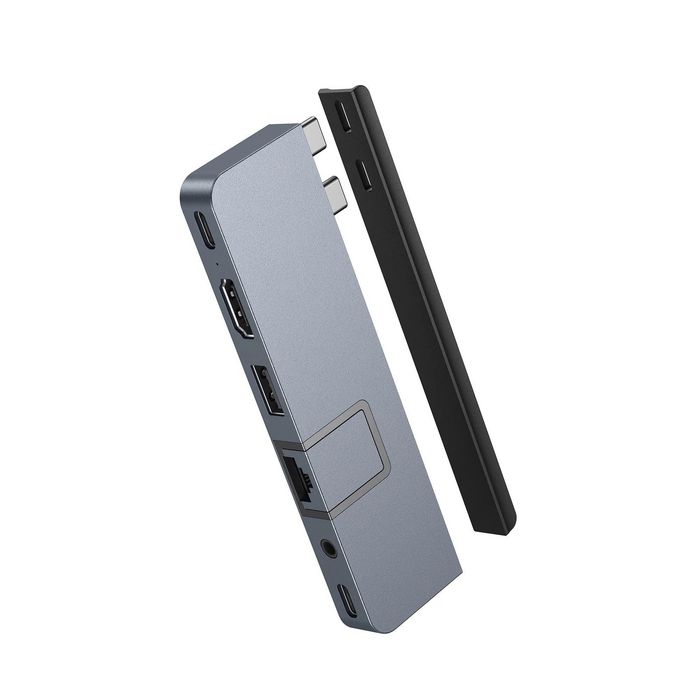 Hyper Hub USB-C para MacBook Pro, HDMI 4K 60Hz, Ethernet Gigabit, USB-A, USB-C, Thunderbolt 4
