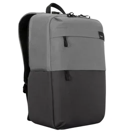 Targus Sagano Mochila para portátil de 15.6 pulgadas, Negro, Gris, RPET 500, Fabricada con materiales reciclados