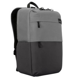 Targus Sagano Travel Mochila para Portátil 15.6 Pulgadas (39.6 cm) con Compartimento Seguro, Impermeable, Hecha de Material Reciclado RPET, 2 Bolsillos Frontales, Color Gris