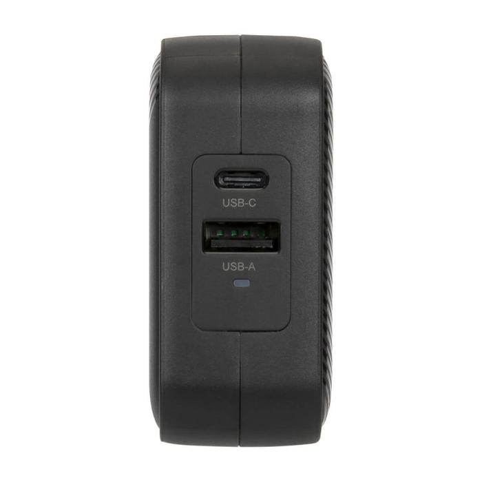 Targus APA803GL Cargador Universal para Dispositivos Móviles, Carga Rápida 65W, Doble Salida USB-C, Interior, Negro