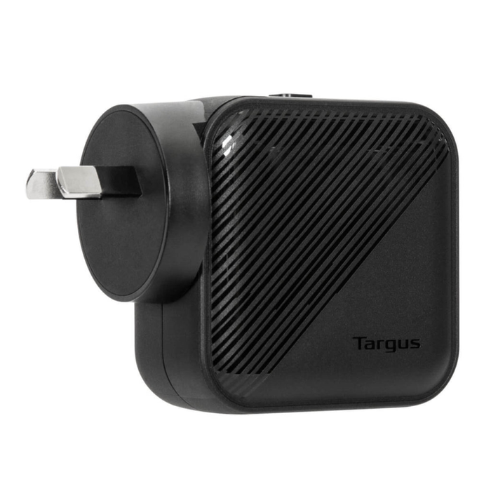 Targus APA803GL Cargador Universal para Dispositivos Móviles, Carga Rápida 65W, Doble Salida USB-C, Interior, Negro