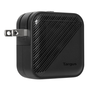Targus APA803GL Cargador Universal para Dispositivos Móviles, Carga Rápida 65W, Doble Salida USB-C, Interior, Negro