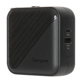 Targus APA803GL Cargador 65W USB-C y USB 2.0 Negro