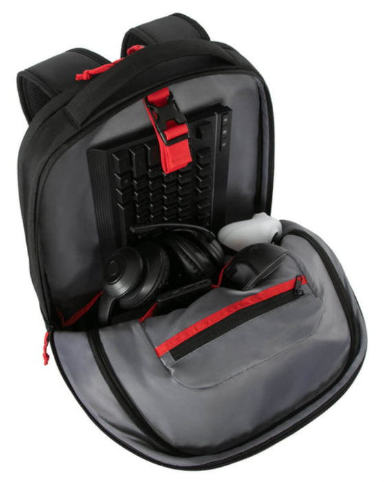 Targus Mochila para portátil Strike II de 17.3 pulgadas Negra con compartimentos para tableta, teclado y auriculares