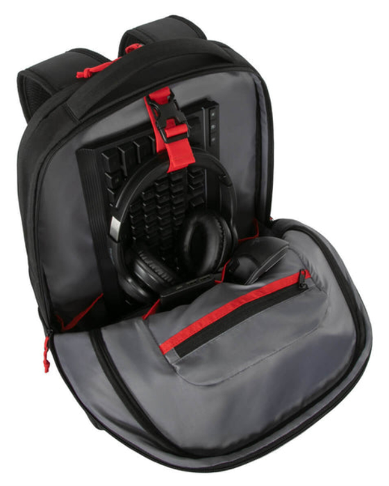Targus Mochila para portátil Strike II de 17.3 pulgadas Negra con compartimentos para tableta, teclado y auriculares