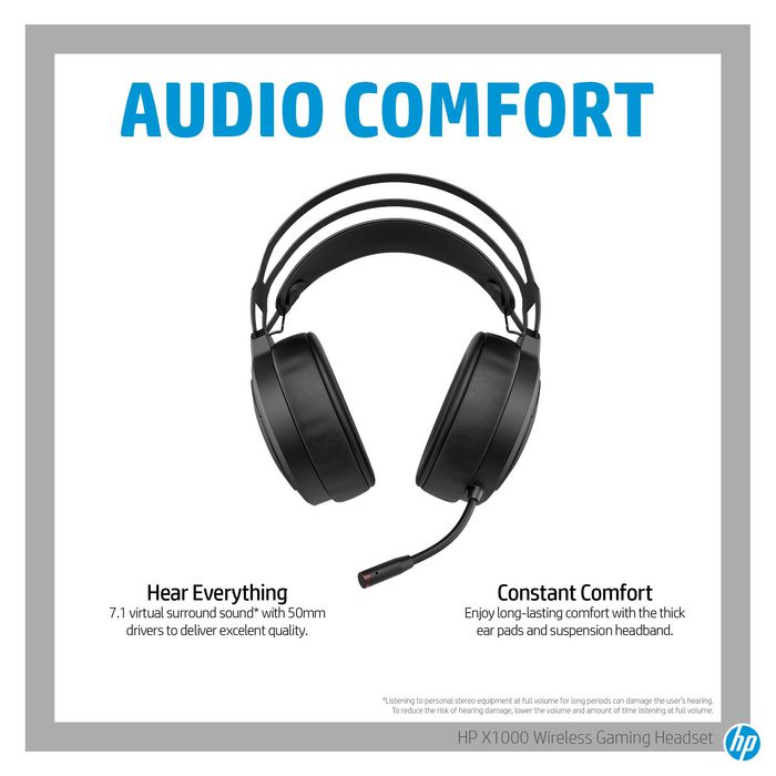 HP X1000 Wireless Gaming Headset Negro
