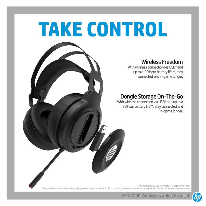 HP X1000 Wireless Gaming Headset Negro