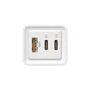 Leotec LECSPH65W3W Cargador de Pared GaN 65W con 2 Puertos USB-C y 1 USB-A para Carga Rápida Universal