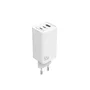 Leotec LECSPH65W3W Cargador de Pared GaN 65W con 2 Puertos USB-C y 1 USB-A para Carga Rápida Universal