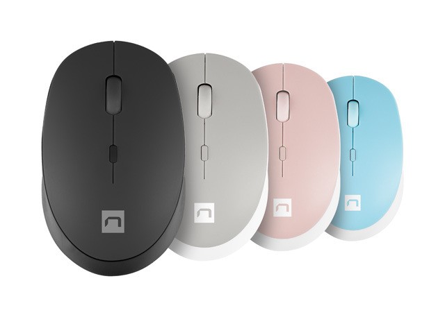 Natec Harrier 2 Ratón Óptico Inalámbrico Bluetooth 5.1 1600 DPI - Azul y Blanco