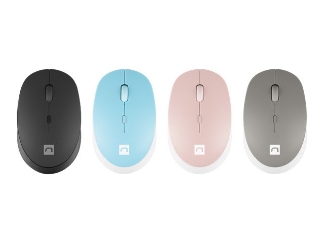 Natec Harrier 2 Ratón Óptico Inalámbrico Bluetooth 5.1 1600 DPI - Azul y Blanco