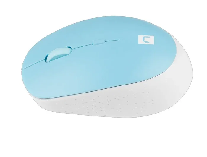 Natec Harrier 2 Ratón Óptico Inalámbrico para Oficina, Bluetooth 5.1, 1600 DPI, Diseño Ergonómico para Mano Derecha, Color Azul/Blanco, Compatible con Windows, macOS, Linux, Android