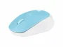 Natec Harrier 2 Ratón Óptico Inalámbrico para Oficina, Bluetooth 5.1, 1600 DPI, Diseño Ergonómico para Mano Derecha, Color Azul/Blanco, Compatible con Windows, macOS, Linux, Android
