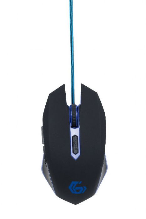 GEMBIRD Ratón Gaming Ergonómico con Cable de Nylon, Resolución 2400 DPI - para Videojuegos