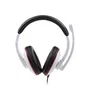 Gembird MHS-001-GW Auriculares Diadema con Micrófono Boom, Circumaural, para Música Juegos y Llamadas, Alámbrico 3.5mm, Control en Línea, Color Blanco