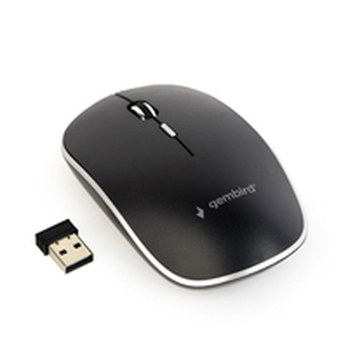 Gembird MUSW-4B-01 Ratón de Oficina Ambidextro Inalámbrico Negro Gembird MUSW-4B-01 Ratón de Oficina Ambidextro Inalámbrico Negro