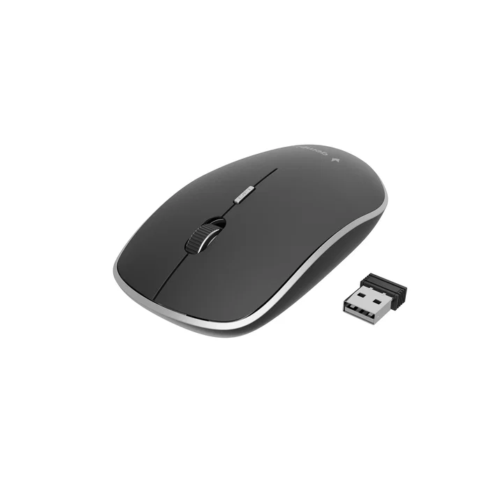 Gembird Ratón Inalámbrico Óptico Oficina Ambidextro MUSW-4B-01 con Nanoreceptor USB, 1600 DPI, 4 Botones, Negro