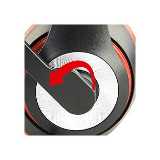 Gembird MHS-03-BKRD Auriculares de Diadema para Juego Negro y Rojo