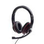 Gembird MHS-03-BKRD Auriculares de Diadema para Juegos Negro y Rojo
