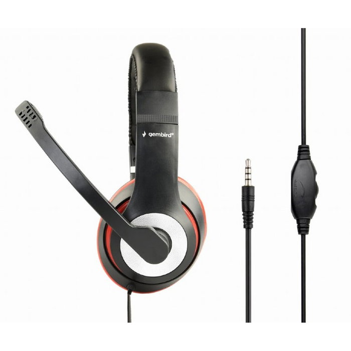 Gembird MHS-03-BKRD Auriculares de Diadema para Juegos Negro y Rojo Gembird MHS-03-BKRD Auriculares de Diadema para Juegos Negro y Rojo