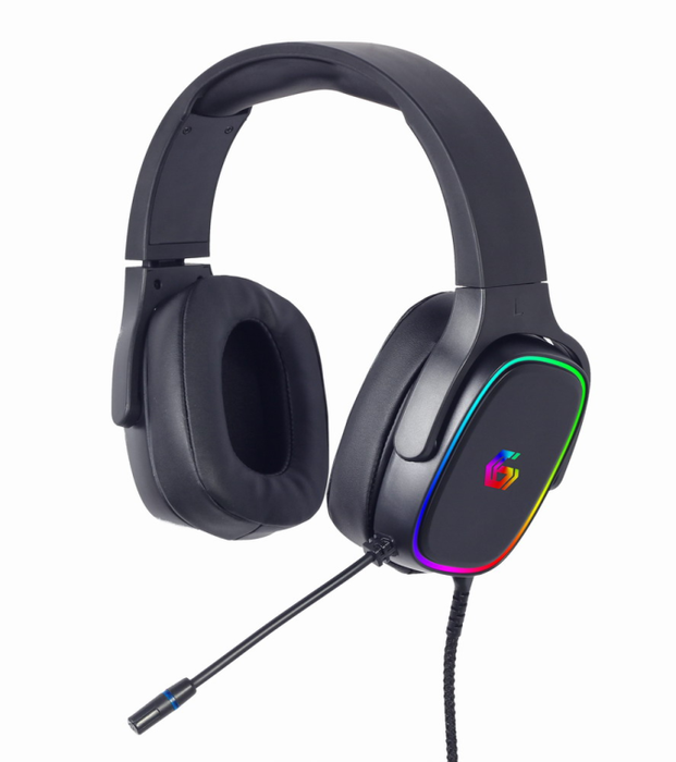 GEMBIRD GHS-SANPO-S300 Auriculares Gaming USB con Micrófono Giratorio y LED RGB GEMBIRD GHS-SANPO-S300 Auriculares Gaming USB con Micrófono Giratorio y LED RGB