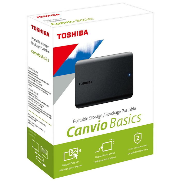 Toshiba Canvio Basics 1 TB 2.5 pulg. Disco Duro Externo Negro