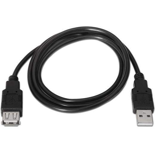 Aisens Cable de Extensión USB 2.0 Tipo A Macho a Hembra 3m Negro