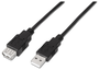 Aisens Cable de Extensión USB 2.0 Tipo A Macho a Hembra 3m Negro