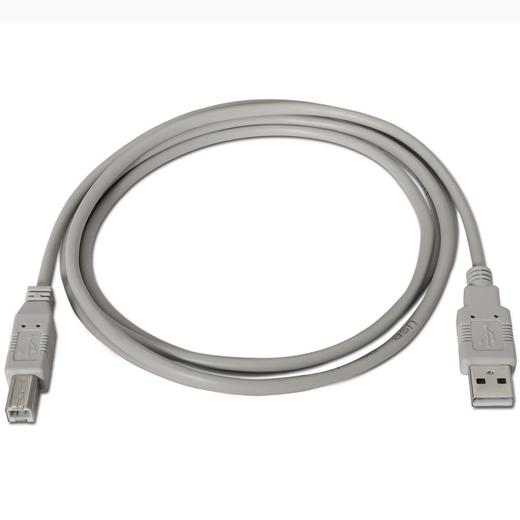 AISENS Cable USB 2.0 Impresora A/M - B/M 1,8m Beige A101-0002