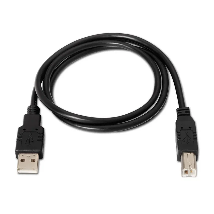 Aisens Cable USB 2.0 para Impresora Tipo A Macho a Tipo B Macho, 1.8m, Negro