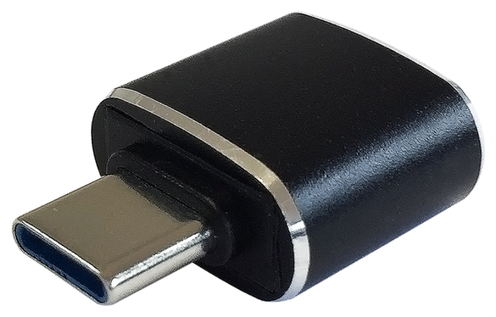 Aisens Mini Adaptador USB 3.1 GEN2 USB-C Macho a USB-A Hembra Negro
