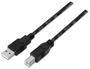 Aisens Cable USB 2.0 para Impresora Tipo A Macho a Tipo B Macho, 1m, Negro