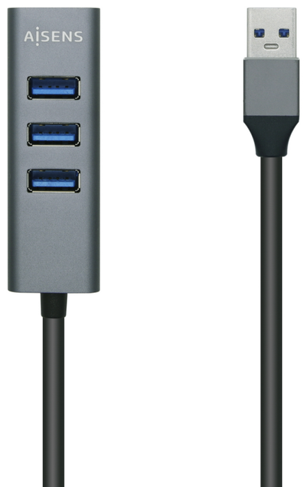 Aisens Hub USB 3.0 Aluminio Gris 10cm Aisens Hub USB 3.0 Aluminio Gris 10cm