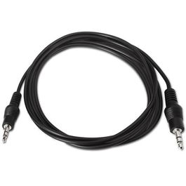 Aisens Cable de Audio Estéreo 1.5 m, Conectores Jack 3.5 mm Macho a Macho, Negro