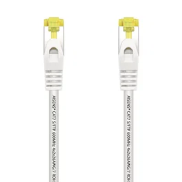 AISENS - CABLE DE RED LATIGUILLO RJ45 LSZH CAT.7 600 MHZ S/FTP PIMF AWG26, BLANCO, 2.0M