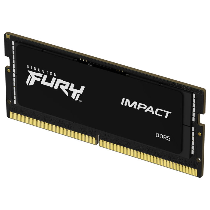 Kingston FURY Impact 32GB (2x16GB) DDR5 4800MT/s CL38 SODIMM Kit de 2 Módulos para Portátil Unbuffered On-Die ECC