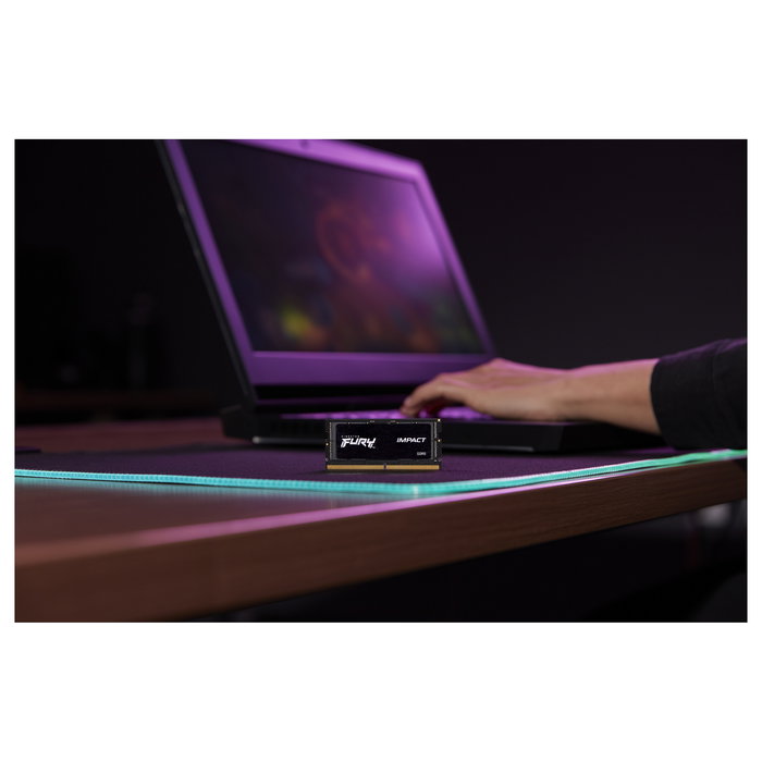 Kingston FURY Impact 32GB (2x16GB) DDR5 4800MT/s CL38 SODIMM Kit de 2 Módulos para Portátil Unbuffered On-Die ECC