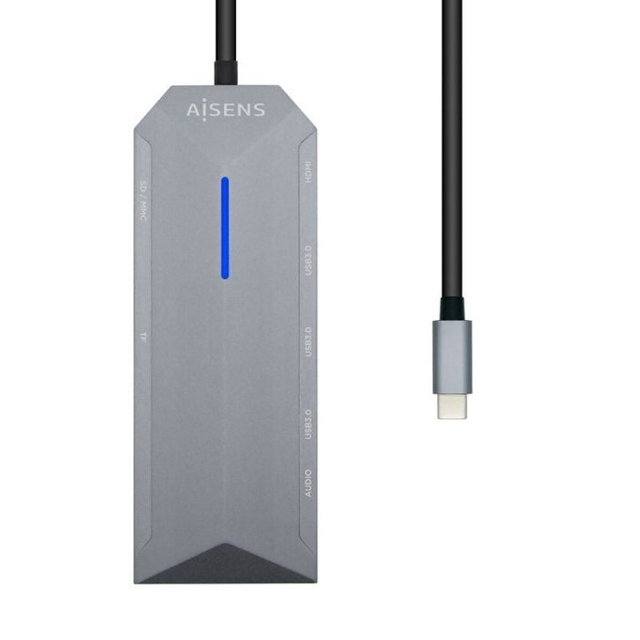 Aisens USB-C Dock 9 en 1 ASUC-9P001-GR Gris