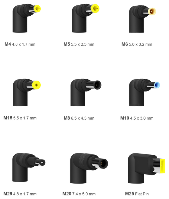 Aisens Cargador Universal Automático 65W con 9 Conectores y USB QC3.0 Negro
