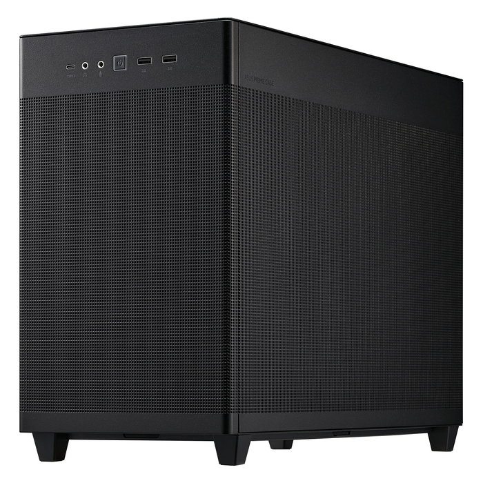 ASUS Prime AP201 Mesh Caja PC Micro-ATX / Mini-ITX Mini Tower Negra - Ventilador 120mm Trasero, Filtro Anti-Polvo, Cable Management