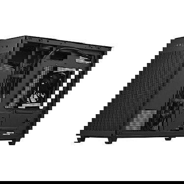 ASUS Prime AP201 Mesh Caja PC Micro-ATX / Mini-ITX Mini Tower Negra - Ventilador 120mm Trasero, Filtro Anti-Polvo, Cable Management