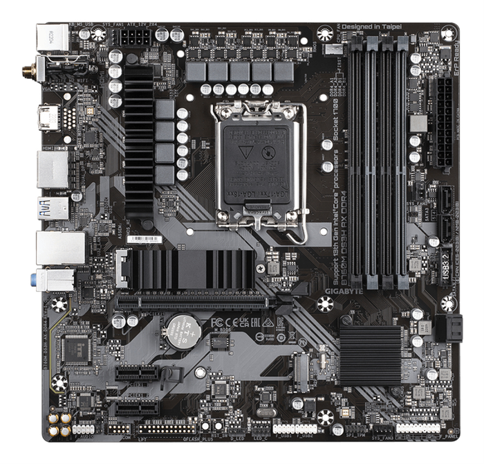 GIGABYTE B760M DS3H AX DDR4 Placa Base Intel LGA 1700, Soporta CPU 14ª Gen, DDR4, Wi-Fi 6E, M.2 PCIe 4.0, Micro ATX