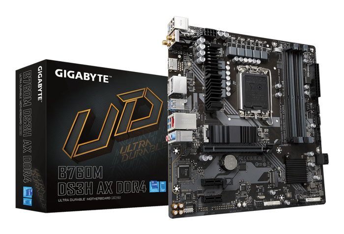GIGABYTE B760M DS3H AX DDR4 Placa Base Intel LGA 1700, Soporta CPU 14ª Gen, DDR4, Wi-Fi 6E, M.2 PCIe 4.0, Micro ATX