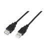 Aisens Cable de Extensión USB 2.0 Tipo A Macho a Tipo A Hembra 1m Negro